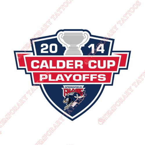 Springfield Falcons Customize Temporary Tattoos Stickers NO.9150